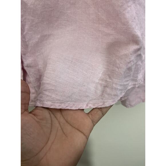 J CREW Baird McNutt Irish Linen Shirt 14 Coastal Quiet Luxury Minimalist Relaxed - Picture 4 of 14